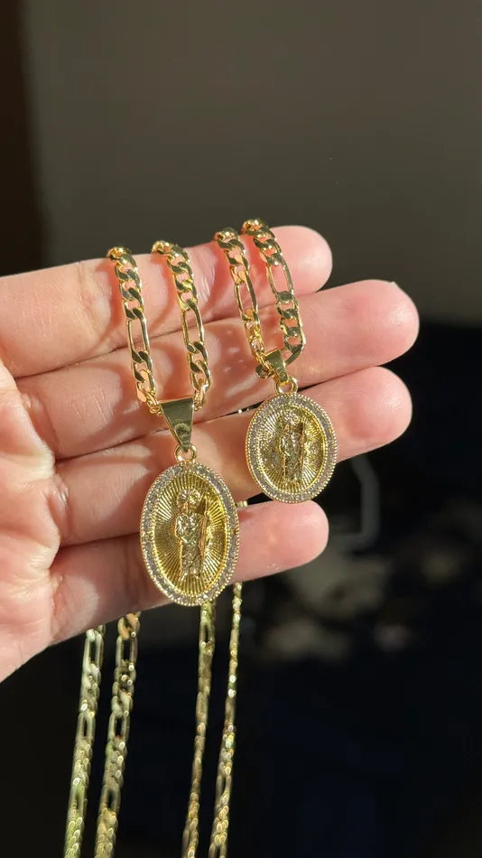 Necklaces MP Jewelry Matching Saint Jude Couple Necklace Set 2 necklaces Necklaces MP Jewelry Matching Saint Jude Couple Necklace Set 2 necklaces