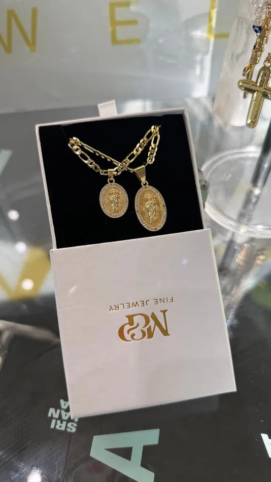 Necklaces MP Jewelry Matching Saint Jude Couple Necklace Set 2 necklaces Necklaces MP Jewelry Matching Saint Jude Couple Necklace Set 2 necklaces