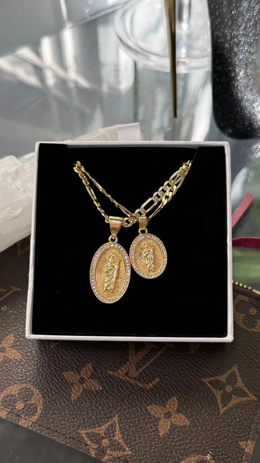 Necklaces MP Jewelry Matching Saint Jude Couple Necklace Set 2 necklaces Necklaces MP Jewelry Matching Saint Jude Couple Necklace Set 2 necklaces
