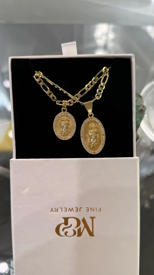 Necklaces MP Jewelry Matching Saint Jude Couple Necklace Set 2 necklaces Necklaces MP Jewelry Matching Saint Jude Couple Necklace Set 2 necklaces