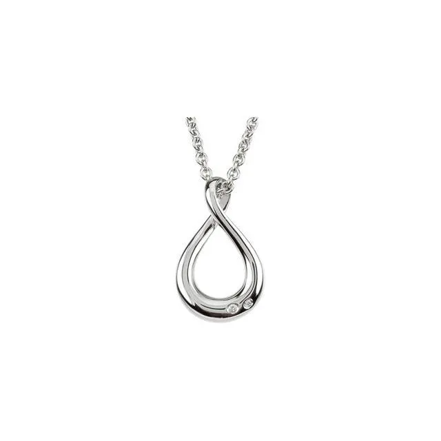 Necklaces Sterling Silver 015 CTW Diamond InfinityInspired 18 Necklace TreasureFineJewelers Necklaces Sterling Silver 015 CTW Diamond InfinityInspired 18 Necklace TreasureFineJewelers