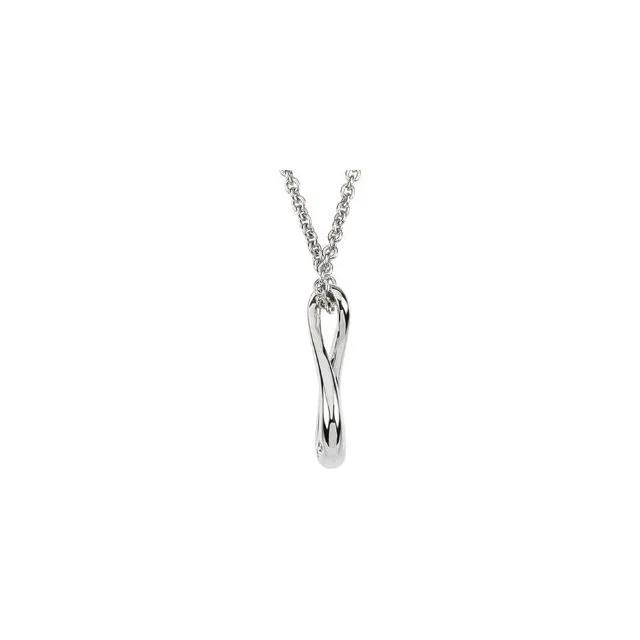 Necklaces Sterling Silver 015 CTW Diamond InfinityInspired 18 Necklace TreasureFineJewelers