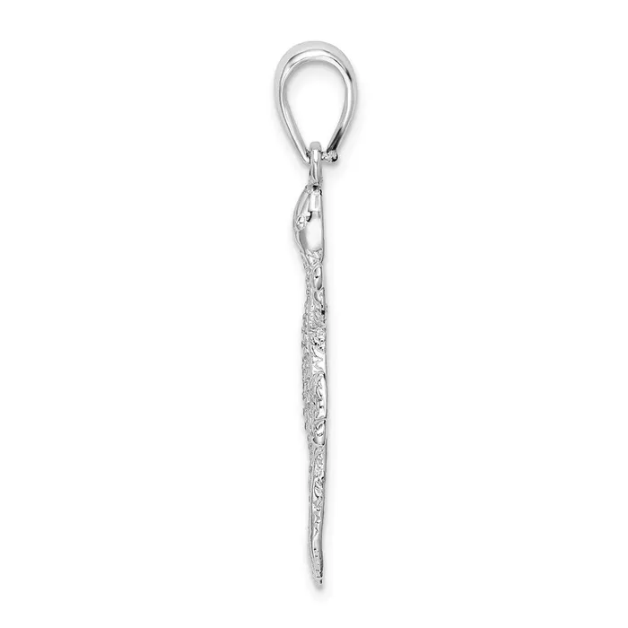 Necklaces Sterling Silver PolishedTextured Gecko Pendant TreasureFineJewelers