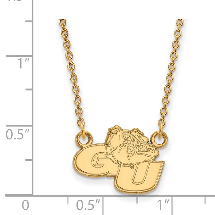 Necklaces TreasureFineJewelers 10K Yellow Gold Gonzaga University Small Pendant wilth Necklace