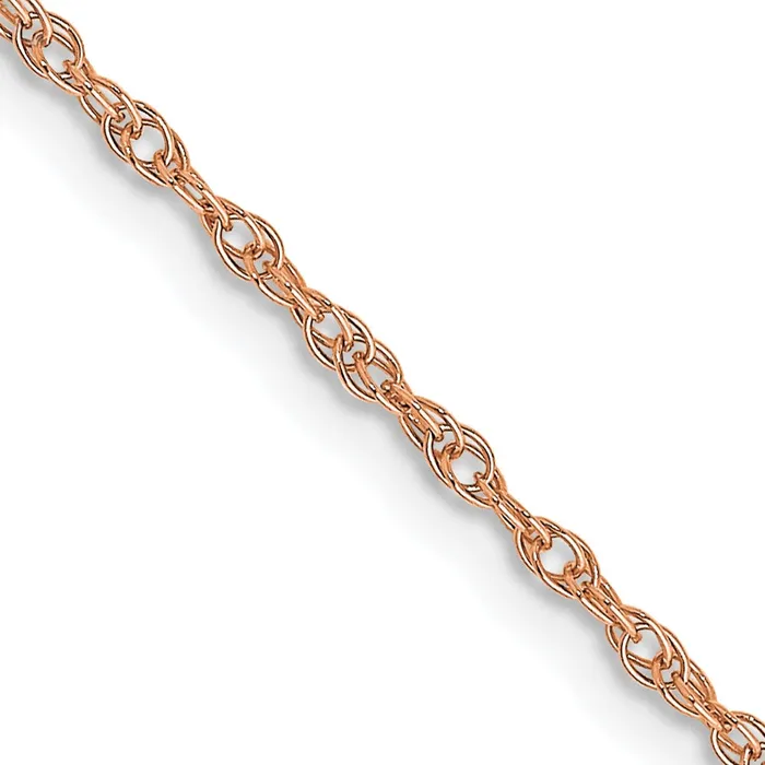 Necklaces TreasureFineJewelers 14k Rose Gold 115mm Baby Rope Chain