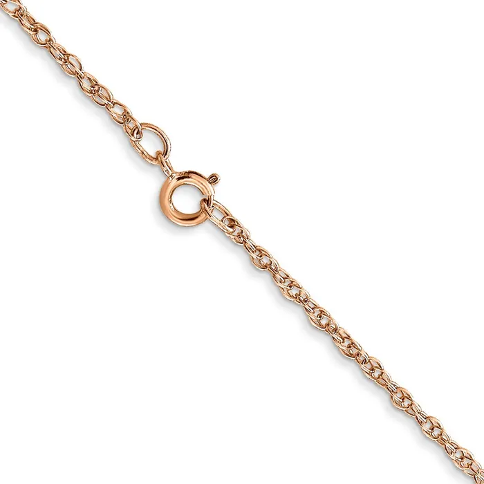 Necklaces TreasureFineJewelers 14k Rose Gold 115mm Baby Rope Chain