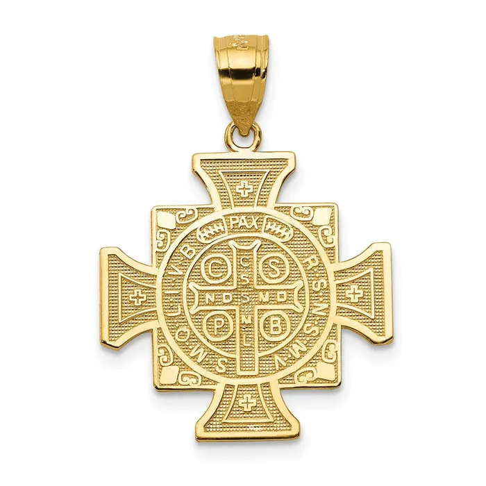 Necklaces TreasureFineJewelers 14k San Benito 2Sided Cross Pendant