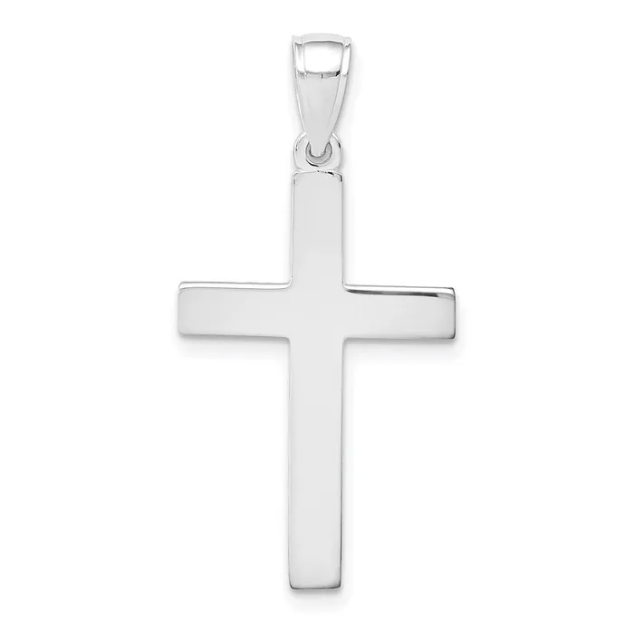 Necklaces TreasureFineJewelers 14k White Gold Cross Pendant