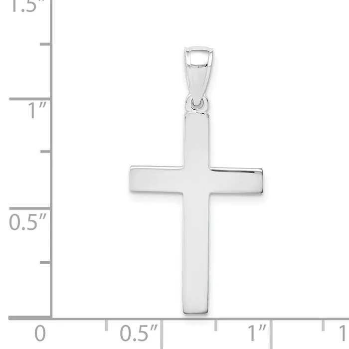 Necklaces TreasureFineJewelers 14k White Gold Cross Pendant