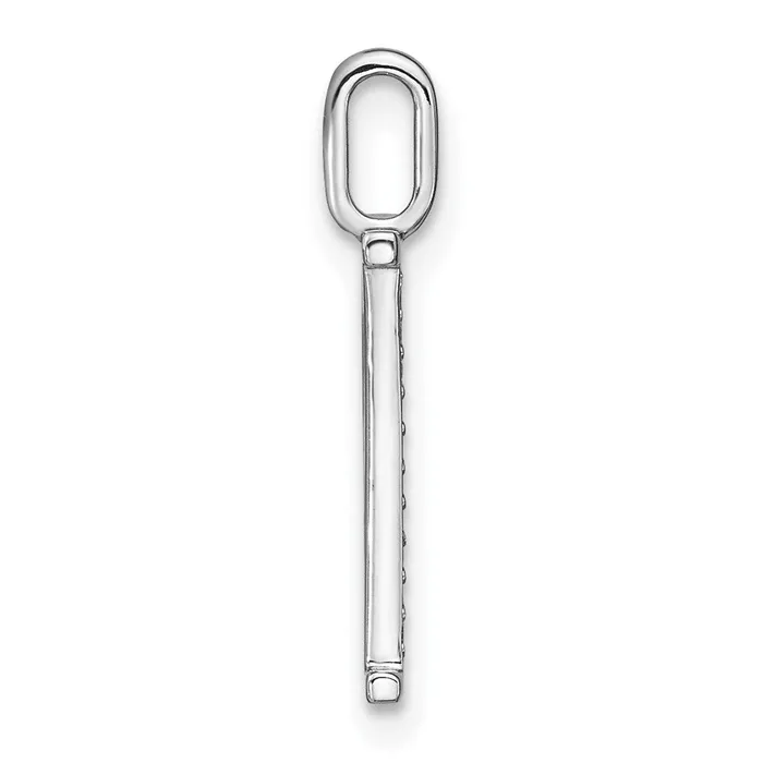 Necklaces TreasureFineJewelers 14K White Gold Diamond Lower Case Letter P Initial Pendant