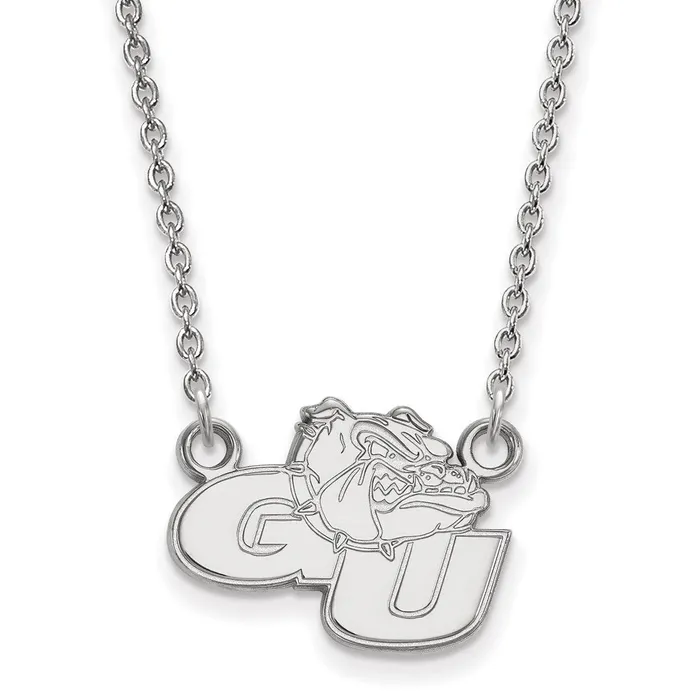 Necklaces TreasureFineJewelers 14K White Gold Gonzaga University Small Pendant with Necklace