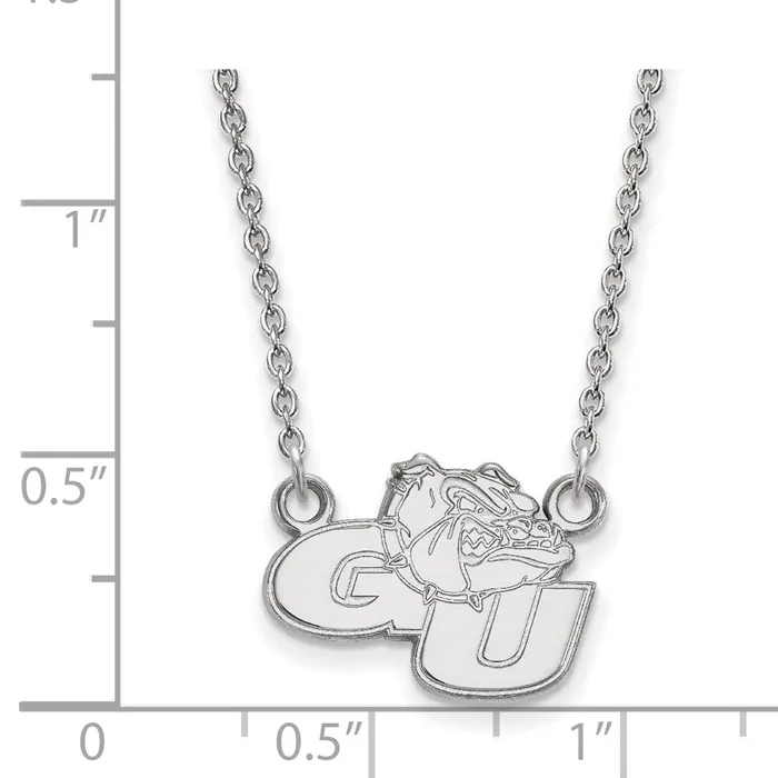 Necklaces TreasureFineJewelers 14K White Gold Gonzaga University Small Pendant with Necklace