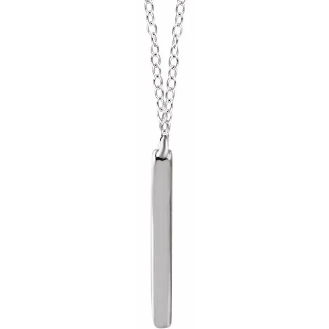 Necklaces TreasureFineJewelers 14K White V 1618 Necklace