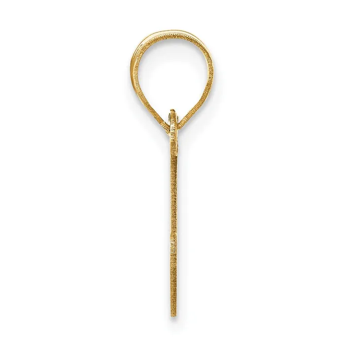 Necklaces TreasureFineJewelers 14k Yellow Gold Polished Bubble Letter J Initial Pendant