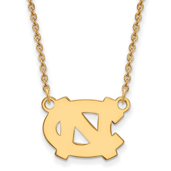 Necklaces TreasureFineJewelers 14K Yellow Gold University of North Carolina Small Pendant with Necklace Necklaces TreasureFineJewelers 14K Yellow Gold University of North Carolina Small Pendant with Necklace