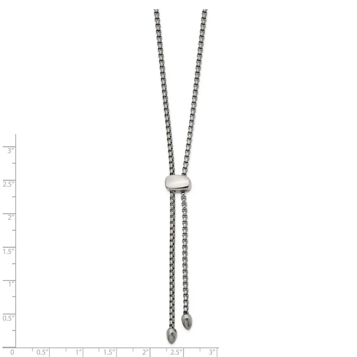 Necklaces TreasureFineJewelers Stainless Steel Polished Fancy Adjustable up to 205in Necklace