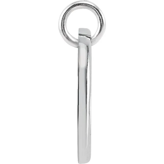 Necklaces TreasureFineJewelers Sterling Silver 08 CTW Natural Diamond Initial A Pendant