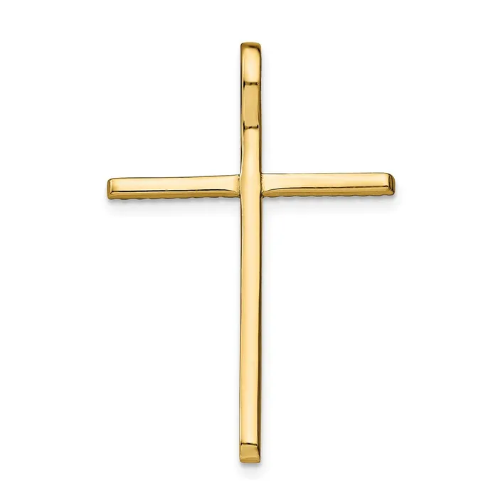 Necklaces TreasureFineJewelers Sterling Silver 14k Flashplated Colorful CZ Cross Chain Slide