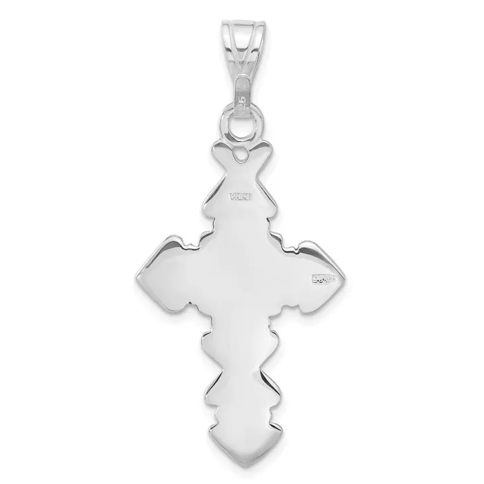 Necklaces TreasureFineJewelers Sterling Silver Antiqued Cross Pendant