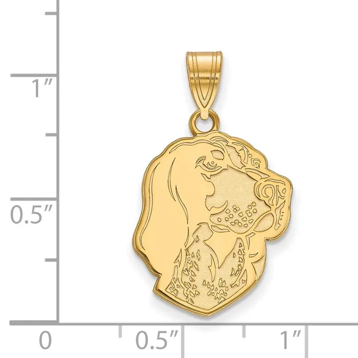 Necklaces TreasureFineJewelers Sterling Silver Goldplated University of Tennessee Smokey Large Pendant