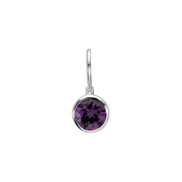 Necklaces TreasureFineJewelers Sterling Silver Imitation Alexandrite Hook CharmPendant Necklaces TreasureFineJewelers Sterling Silver Imitation Alexandrite Hook CharmPendant