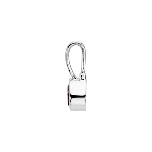 Necklaces TreasureFineJewelers Sterling Silver Imitation Alexandrite Hook CharmPendant