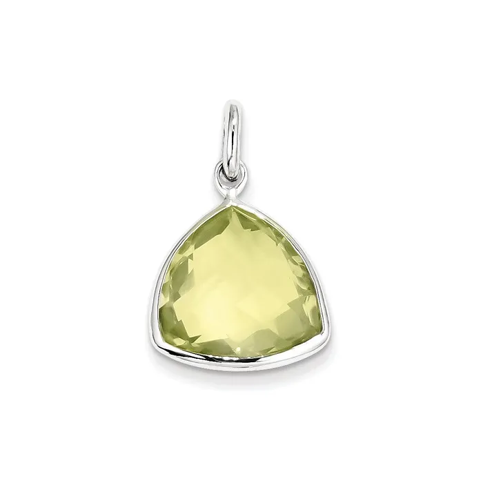 Necklaces TreasureFineJewelers Sterling Silver Lemon Quartz Pendant