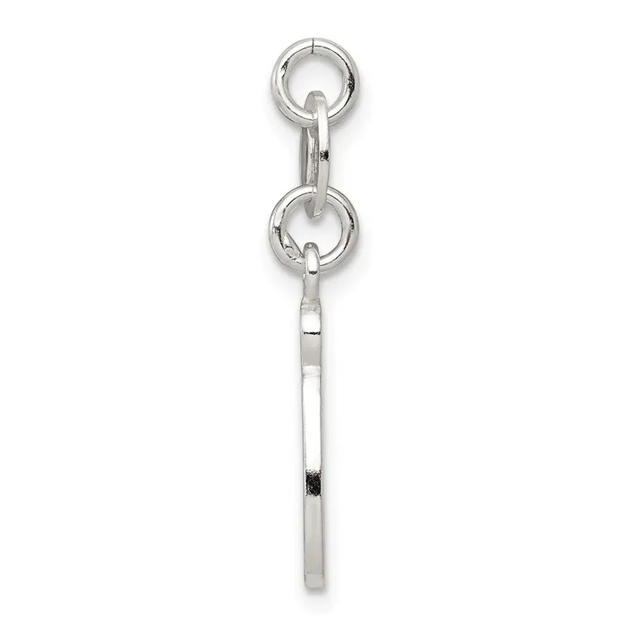 Necklaces TreasureFineJewelers Sterling Silver Letter O Initial Charm