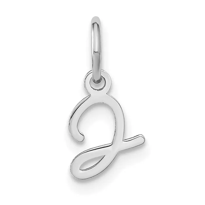 Necklaces TreasureFineJewelers Sterling Silver Rhodiumplated Upper case Letter J Initial Charm