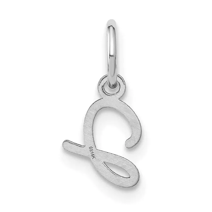 Necklaces TreasureFineJewelers Sterling Silver Rhodiumplated Upper case Letter J Initial Charm