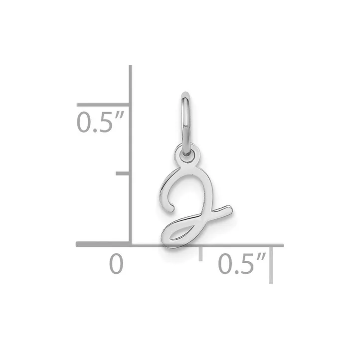 Necklaces TreasureFineJewelers Sterling Silver Rhodiumplated Upper case Letter J Initial Charm