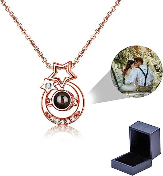 Necklaces Trendolla Jewelry Custom Little Star Projection Necklace with Picture Inside