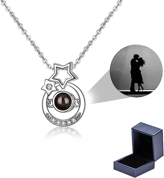 Necklaces Trendolla Jewelry Custom Little Star Projection Necklace with Picture Inside