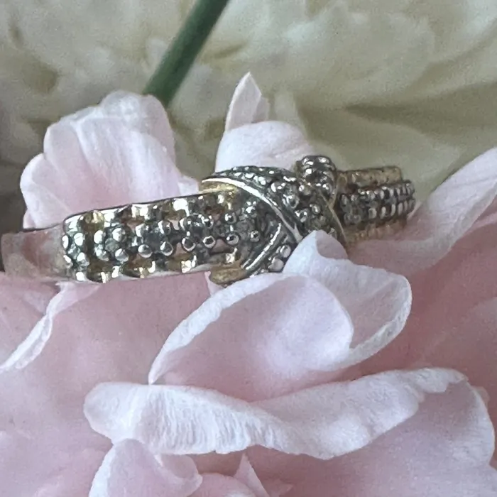 ONeills Estate Jewelry Rings Sterling Silver Gold Plated and Marcasite Ring 55504083 ONeills Estate Jewelry Rings Sterling Silver Gold Plated and Marcasite Ring 55504083