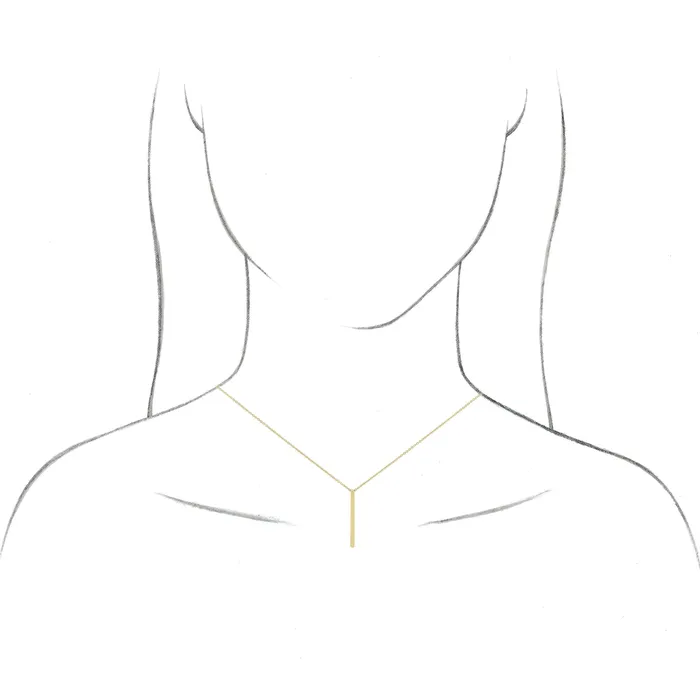 PreStyled Sets TreasureFineJewelers 14K Yellow Gold 297x22 mm Bar Pendant