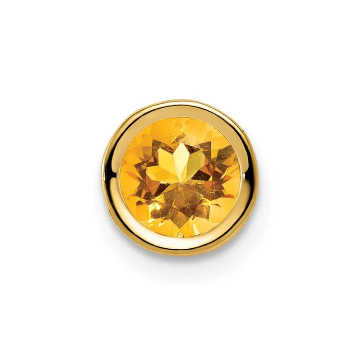 PreStyled Sets TreasureFineJewelers 14k Yellow Gold Citrine bezel pendant PreStyled Sets TreasureFineJewelers 14k Yellow Gold Citrine bezel pendant