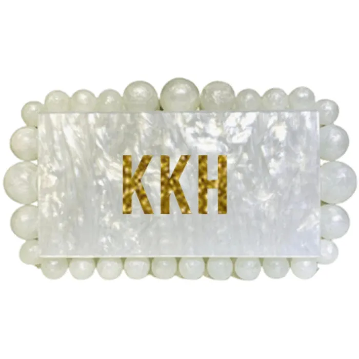 Rae of Light Necklaces Rae of Light Pearl Encrusted Acrylic Lola Clutch