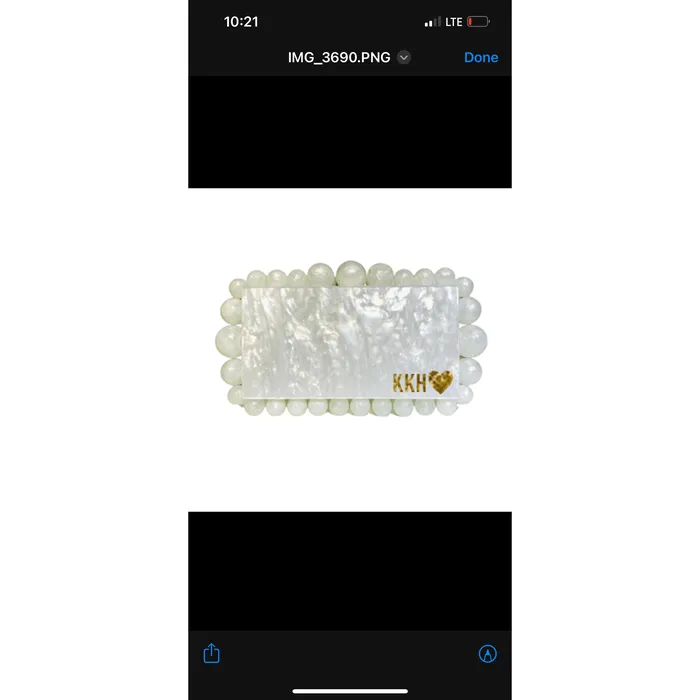 Rae of Light Necklaces Rae of Light Pearl Encrusted Acrylic Lola Clutch