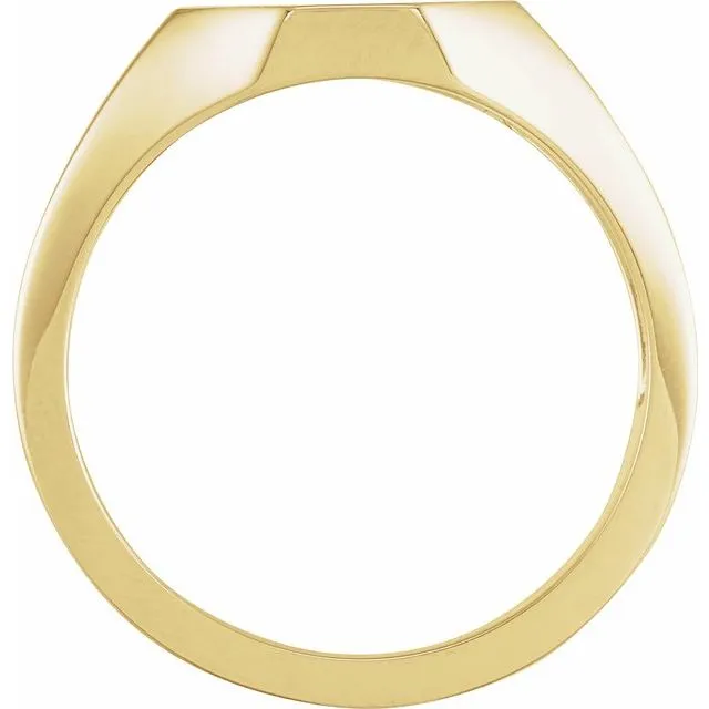 Rings 14K Yellow 124x121 mm Octogon Signet Ring TreasureFineJewelers