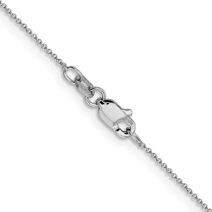 Rings Leslies 14K White Gold 8mm Round Cable Chain TreasureFineJewelers