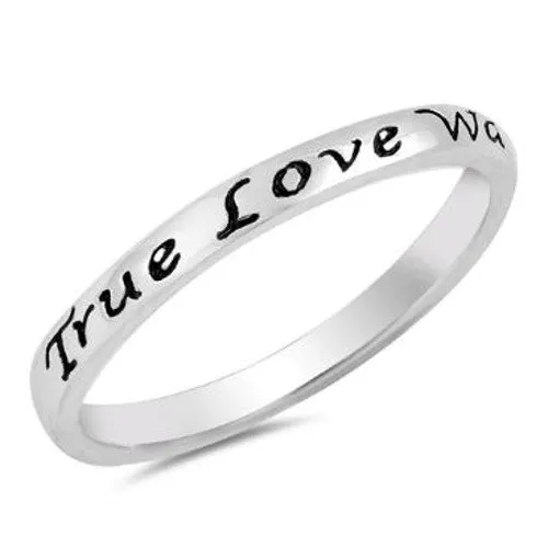 Rings North Arrow Shop True Love Waits Ring Sterling Silver Thin Band for Girls Rings North Arrow Shop True Love Waits Ring Sterling Silver Thin Band for Girls