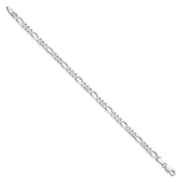 Rings Sterling Silver 45mm Figaro Chain TreasureFineJewelers