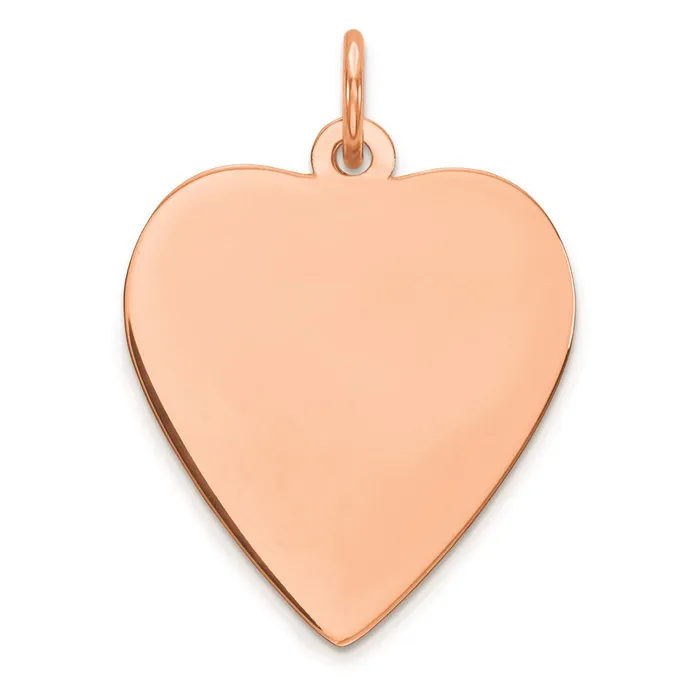 Rings Sterling Silver RG Plated Engraveable Heart Polished FrontSatin Back Disc TreasureFineJewelers Rings Sterling Silver RG Plated Engraveable Heart Polished FrontSatin Back Disc TreasureFineJewelers