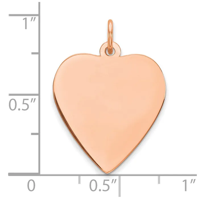 Rings Sterling Silver RG Plated Engraveable Heart Polished FrontSatin Back Disc TreasureFineJewelers