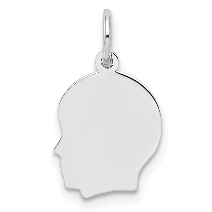 Rings Sterling Silver Rhplt Engraveable Boy Disc Charm Polish on FrontBack TreasureFineJewelers Rings Sterling Silver Rhplt Engraveable Boy Disc Charm Polish on FrontBack TreasureFineJewelers