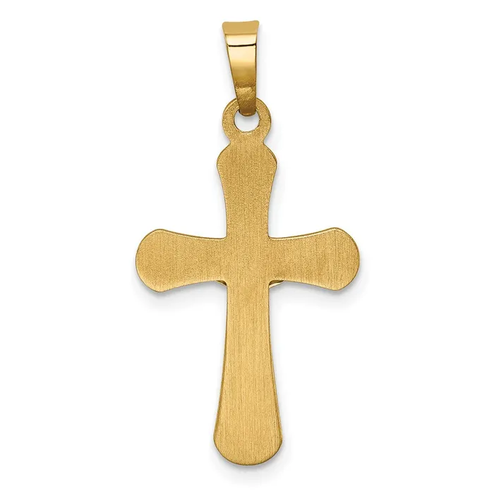 Rings TreasureFineJewelers 14k Twotone Polished Rounded Cross Pendant