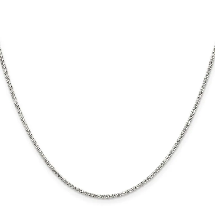 Rings TreasureFineJewelers Sterling Silver 15mm Round Spiga Chain