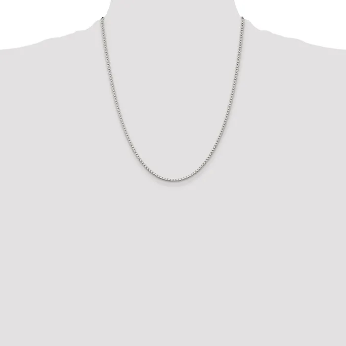 Rings TreasureFineJewelers Sterling Silver 2mm Box Chain