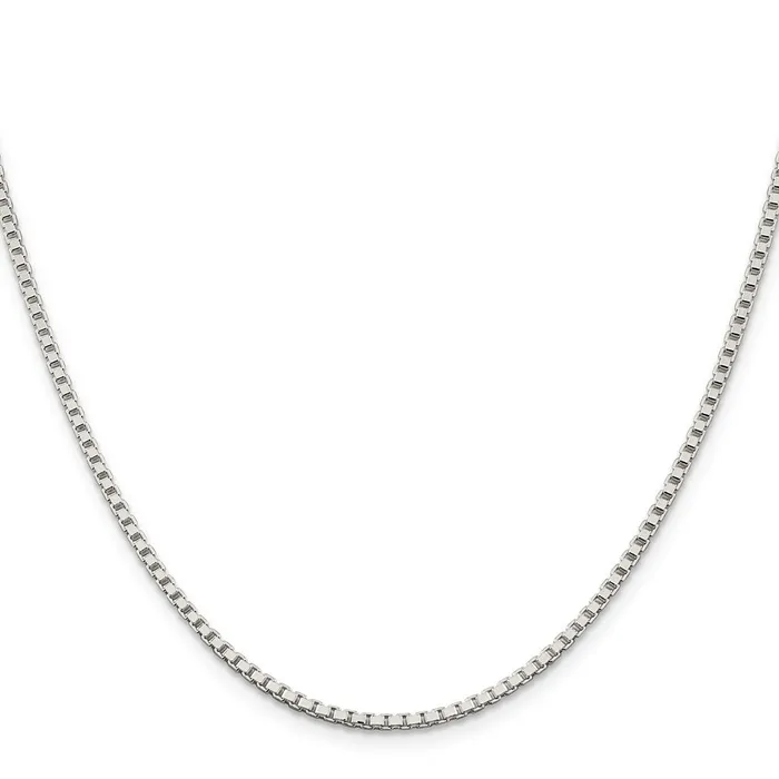 Rings TreasureFineJewelers Sterling Silver 2mm Box Chain