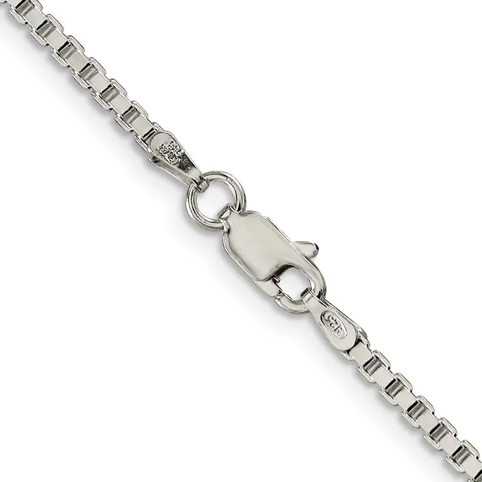 Rings TreasureFineJewelers Sterling Silver 2mm Box Chain